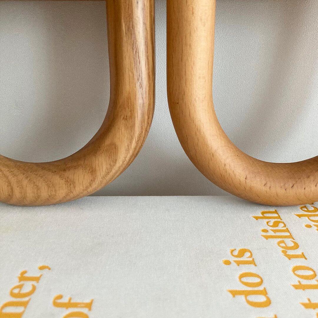 Semi-Circle Wandlampe | Holz-Metall Designleuchte im Minimalstil