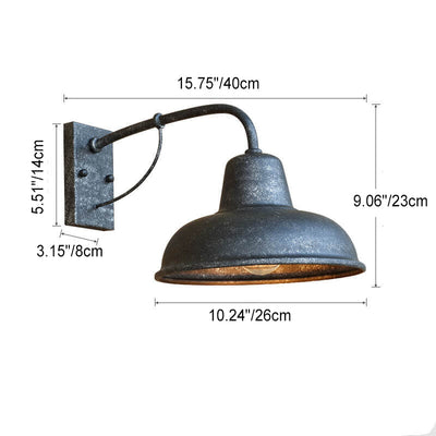 Retro Außenlampe Metall | Wetterfeste Vintage Wandleuchte