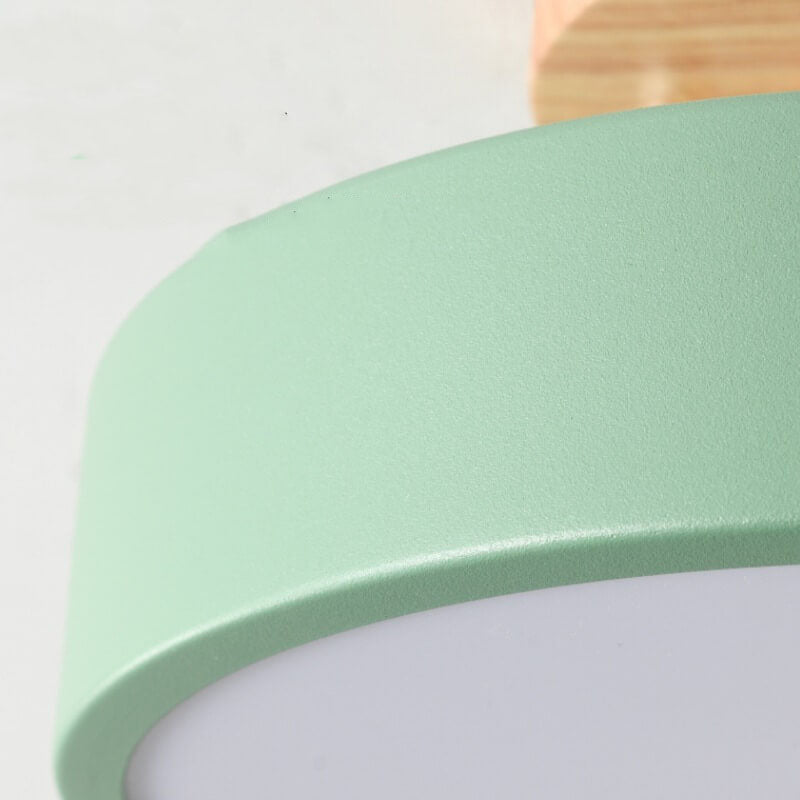 Nordic Rundholz LED-Deckenleuchte | Skandinavisches Design Lampen