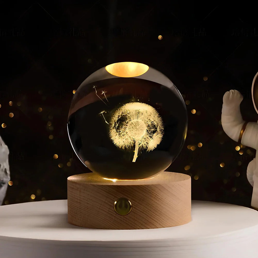 Galaxie Kristallkugel Lampe | Magisches Stimmungslicht