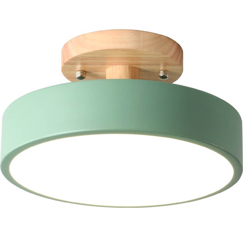 Nordic Rundholz LED-Deckenleuchte | Skandinavisches Design Lampen
