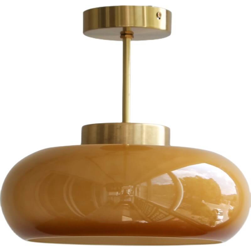 Vintage Messing Deckenleuchte | Handgefertigte Vintage Leuchte mit warmem Licht