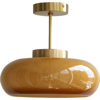Vintage Messing Deckenleuchte | Handgefertigte Vintage Leuchte mit warmem Licht