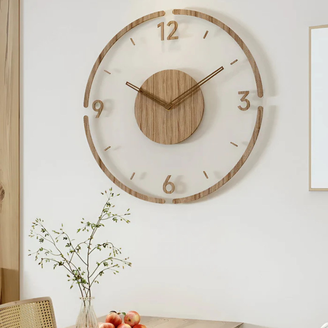 Nock Silent Design-Wanduhr | Acryl & Holz