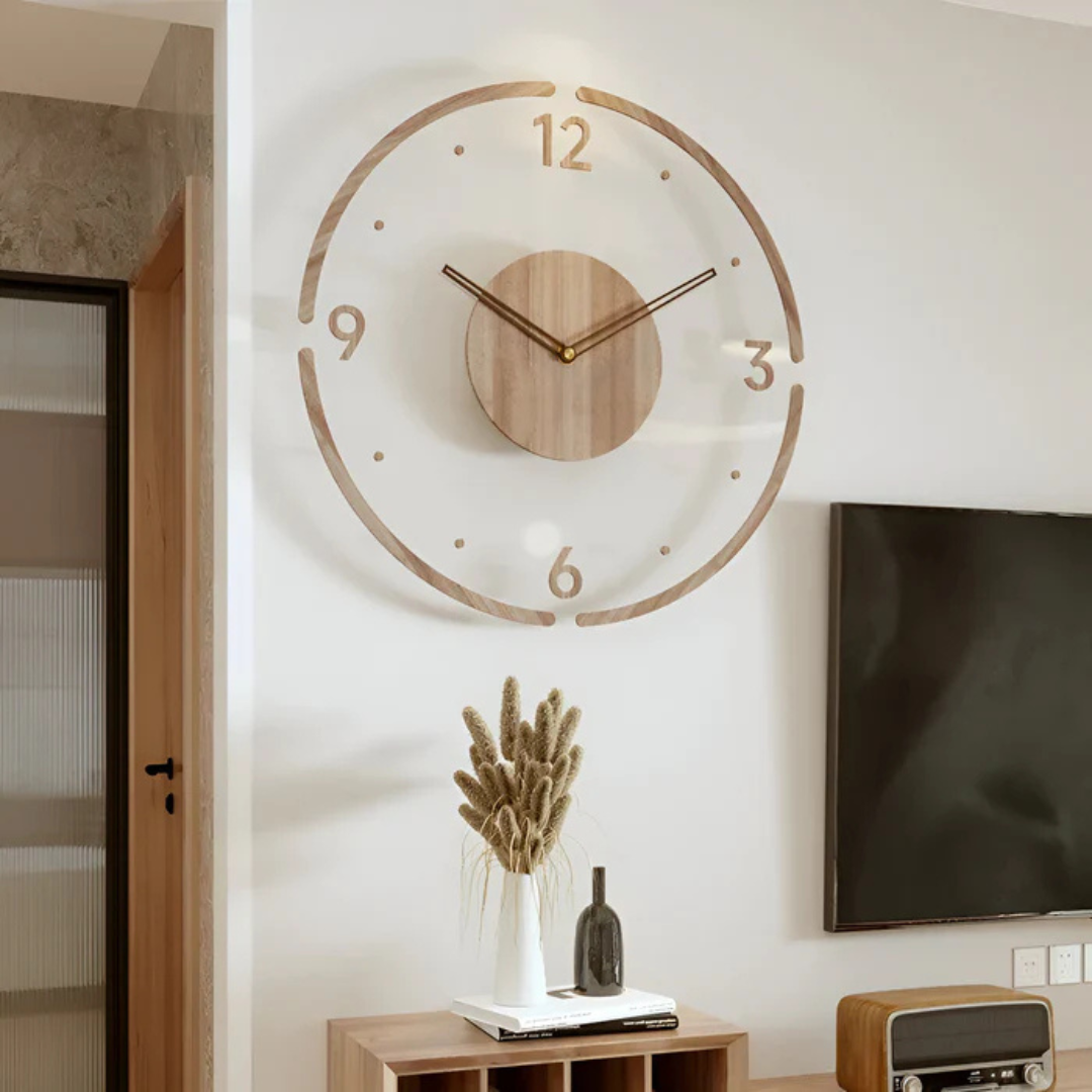 Nock Silent Design-Wanduhr | Acryl & Holz