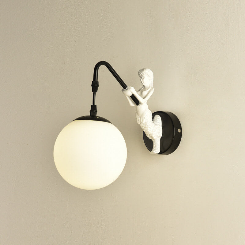Meerjungfrau-Orb Vintage Wandleuchte | Rustikale Design-Wandlampe