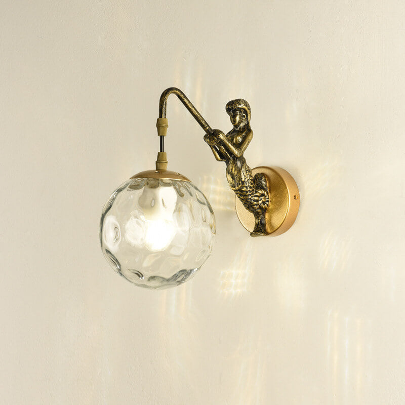 Meerjungfrau-Orb Vintage Wandleuchte | Rustikale Design-Wandlampe