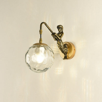 Meerjungfrau-Orb Vintage Wandleuchte | Rustikale Design-Wandlampe