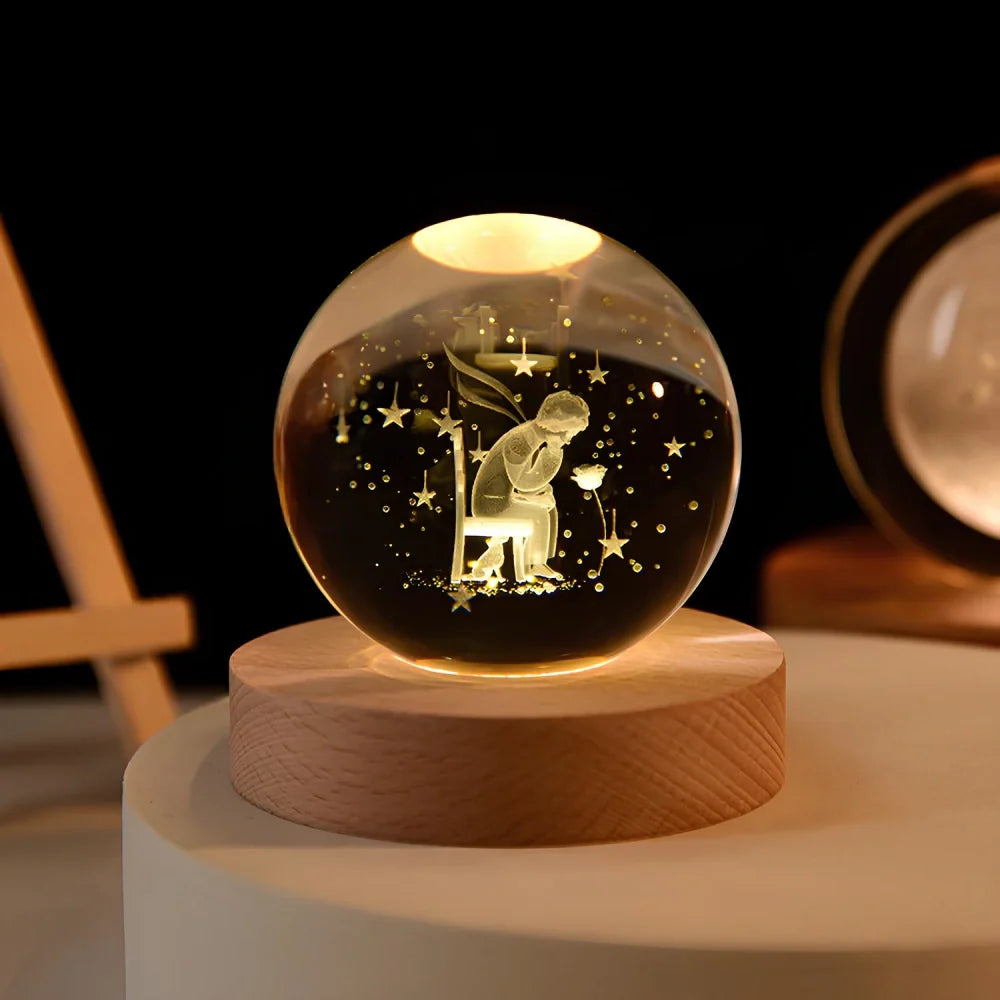 Galaxie Kristallkugel Lampe | Magisches Stimmungslicht