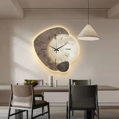 LED Wanduhr Holz & LED-Glanz | Skandinavisches Design