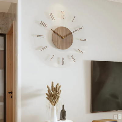 Nock Silent Design-Wanduhr | Acryl & Holz
