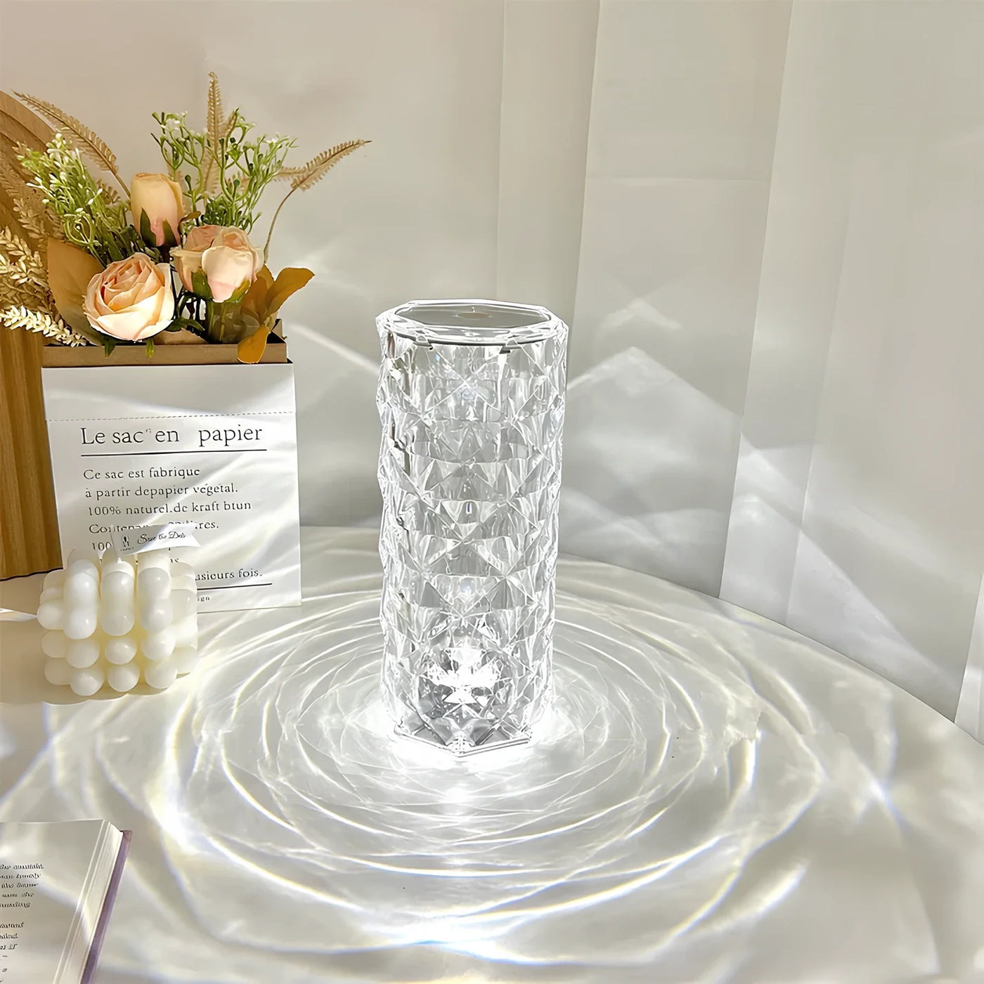 Touch & Glanz Kristalllampe | Elegante LED-Tischleuchte