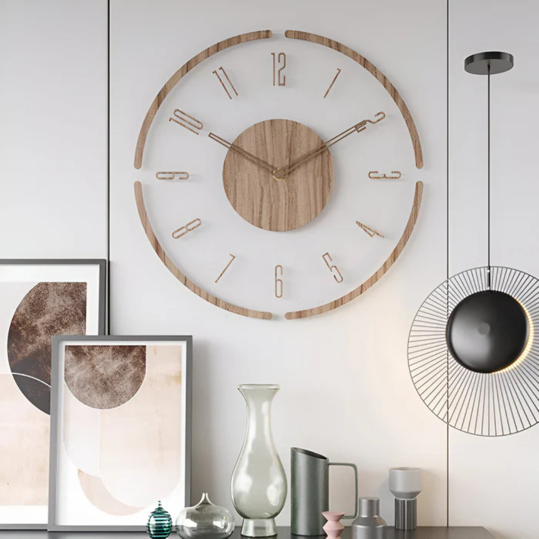 Nock Silent Design-Wanduhr | Acryl & Holz
