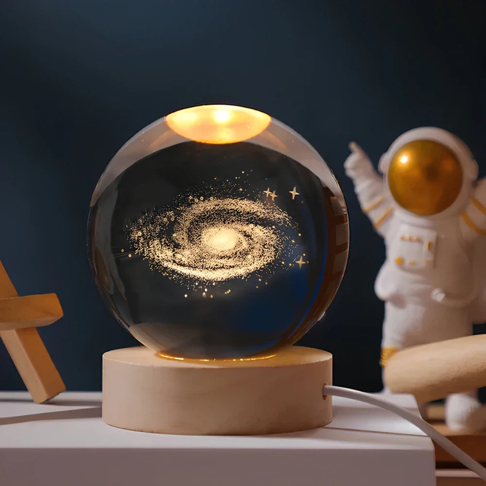 Galaxie Kristallkugel Lampe | Magisches Stimmungslicht