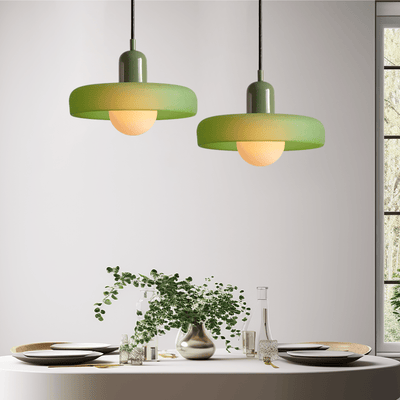 Bauhaus Stil Hängeleuchte | Moderne Kunstlampe aus Glas