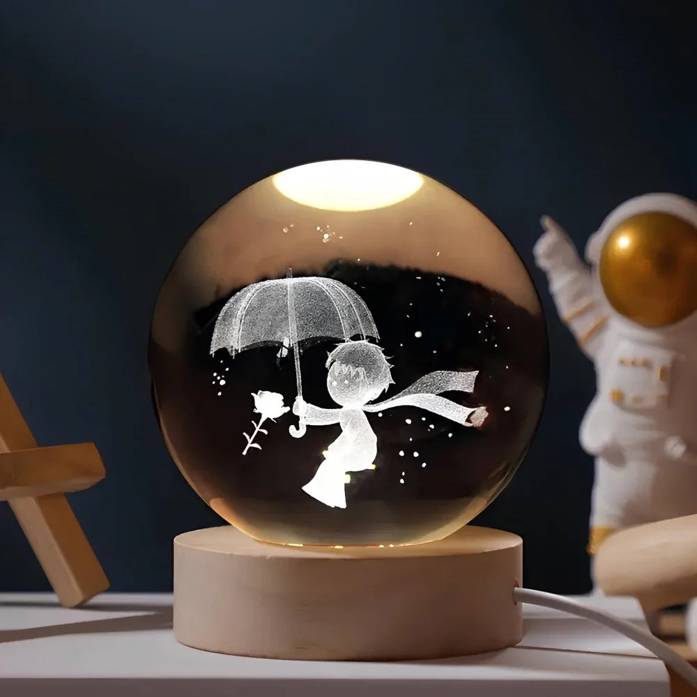 Galaxie Kristallkugel Lampe | Magisches Stimmungslicht