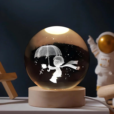 Galaxie Kristallkugel Lampe | Magisches Stimmungslicht