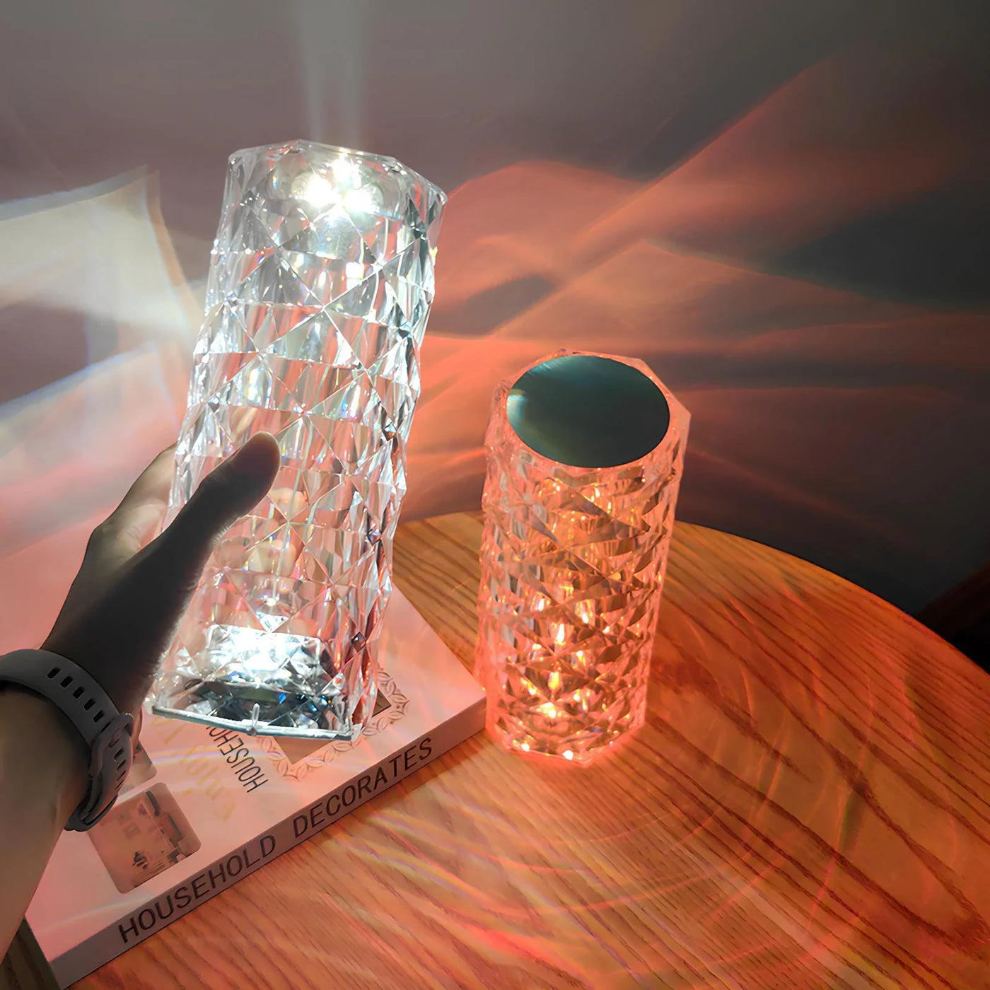 Touch & Glanz Kristalllampe | Elegante LED-Tischleuchte