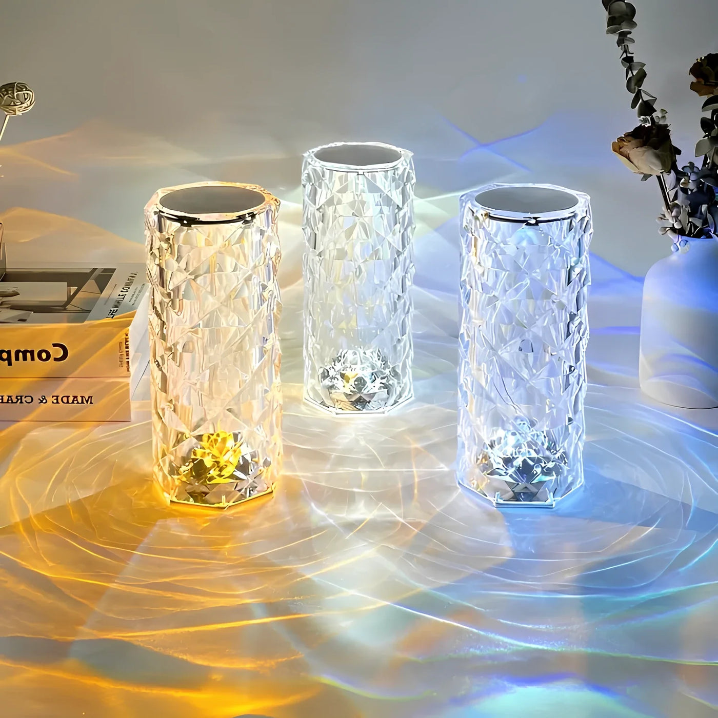 Touch & Glanz Kristalllampe | Elegante LED-Tischleuchte