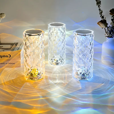 Touch & Glanz Kristalllampe | Elegante LED-Tischleuchte