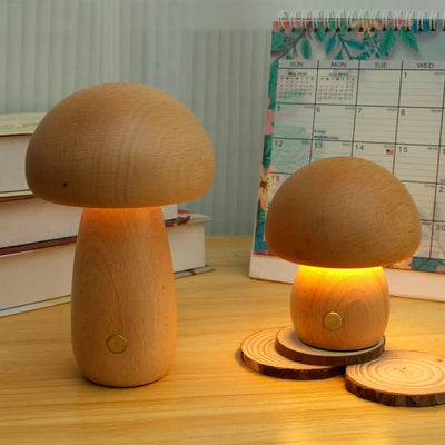 Walnuss Pilz Nachtlicht | Dimmbare, kabellose Stimmung
