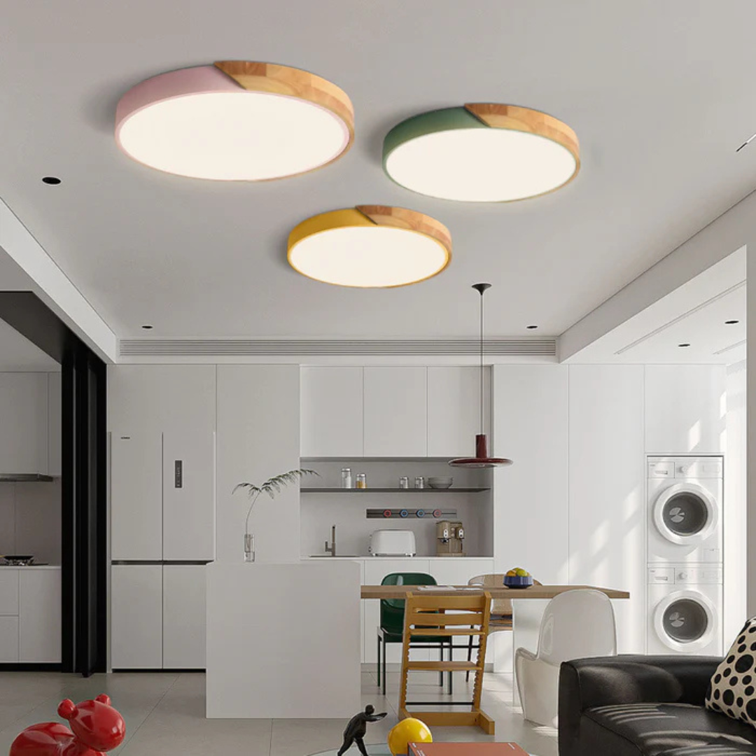 Delos Skandi Holz-Deckenleuchte | Natürliches LED-Designlicht