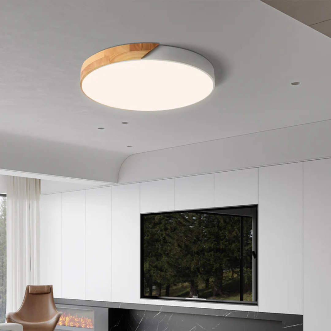 Delos Skandi Holz-Deckenleuchte | Natürliches LED-Designlicht