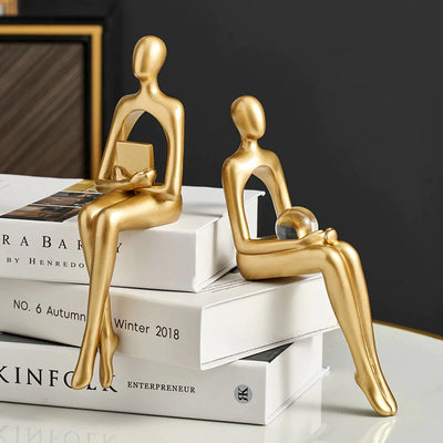 Abstrakte Banksy Bücherregal Dekofiguren