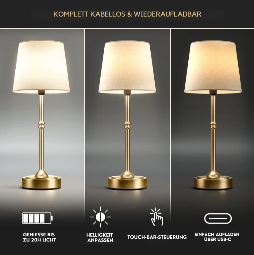 Aurora Akku-Tischlampe | IP65 Außen & Innen
