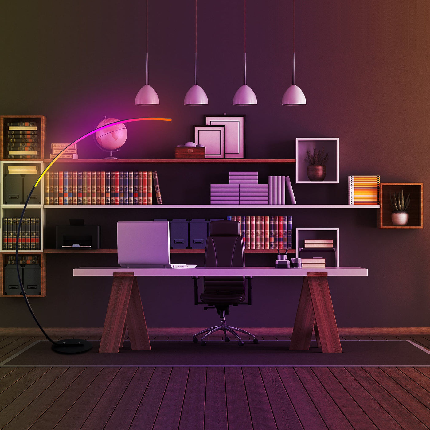 RGBW Modern Curve Lampe | Flexibles Farb- & Lichtdesign