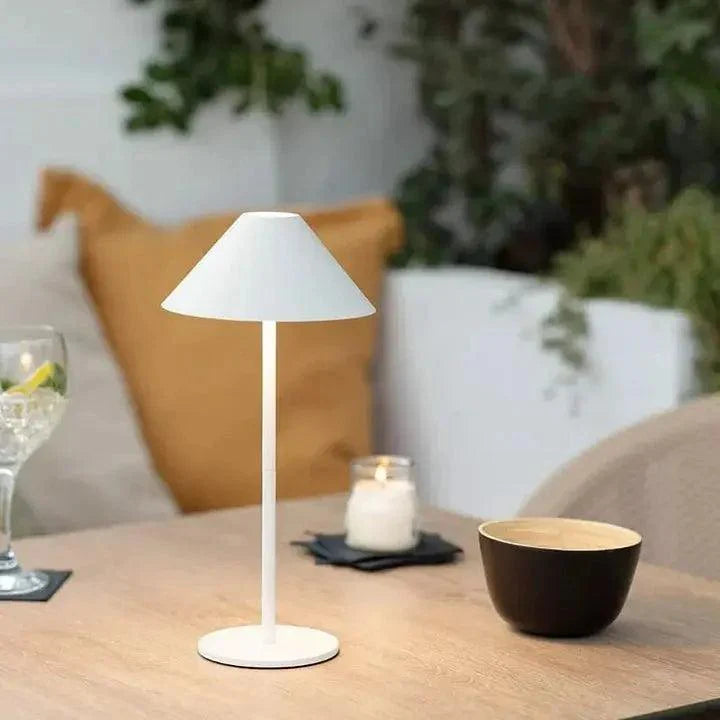Minimalistische Tischlampe Kabellos | Wetterfeste Touch Designlampe