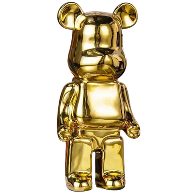 Bären-Skulptur in Goldfarbe