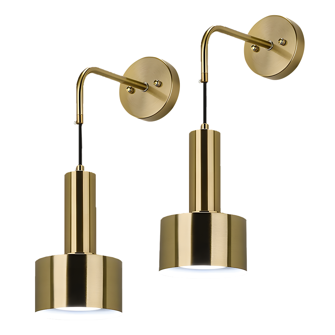 Alma Funk Wandleuchten Duo | Modernes Messingdesign