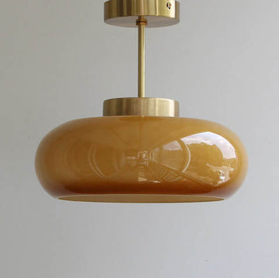 Vintage Messing Deckenleuchte | Handgefertigte Vintage Leuchte mit warmem Licht