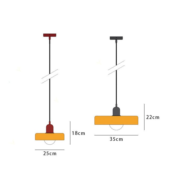 Bauhaus Stil Hängeleuchte | Moderne Kunstlampe aus Glas