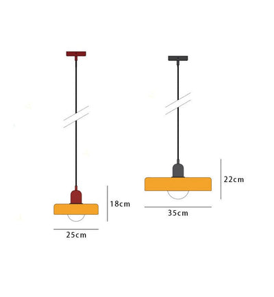 Bauhaus Stil Hängeleuchte | Moderne Kunstlampe aus Glas