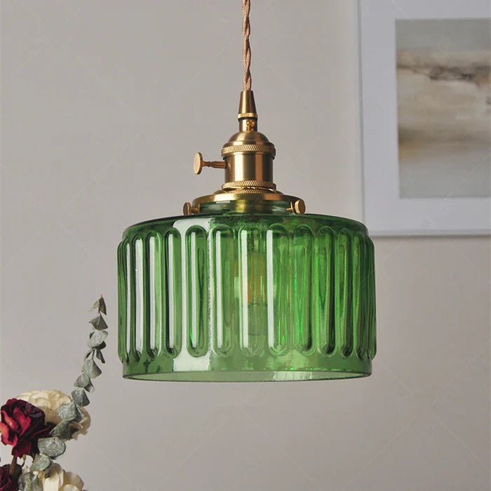 Vintage Glas-Hängelampe | Elegante Ottilia Lampe im Retro-Stil