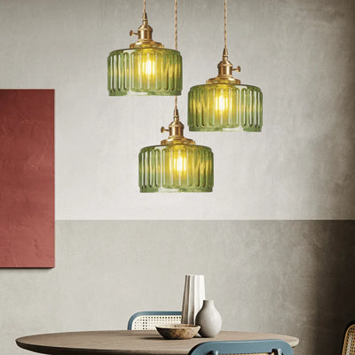 Vintage Glas-Hängelampe | Elegante Ottilia Lampe im Retro-Stil