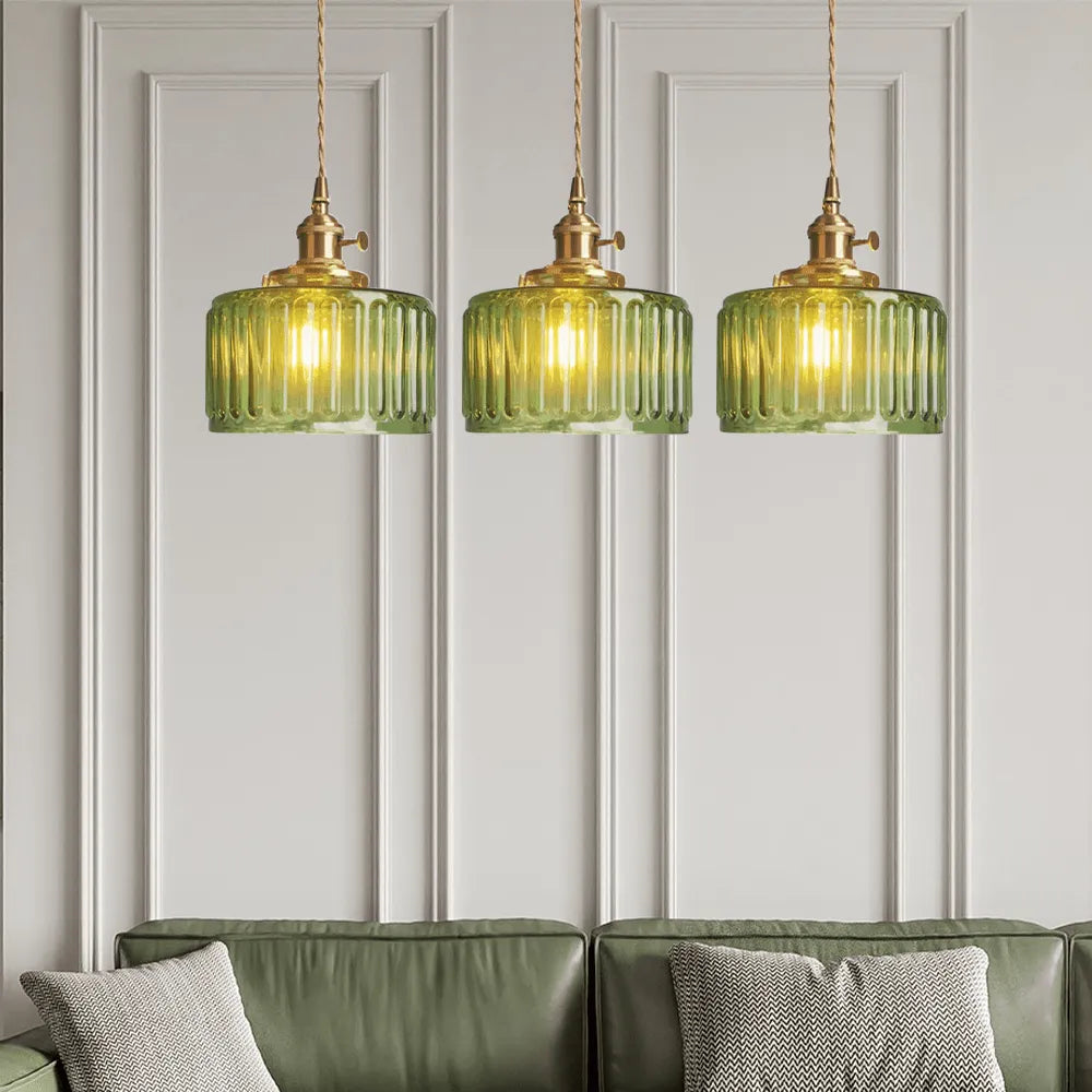 Vintage Glas-Hängelampe | Elegante Ottilia Lampe im Retro-Stil