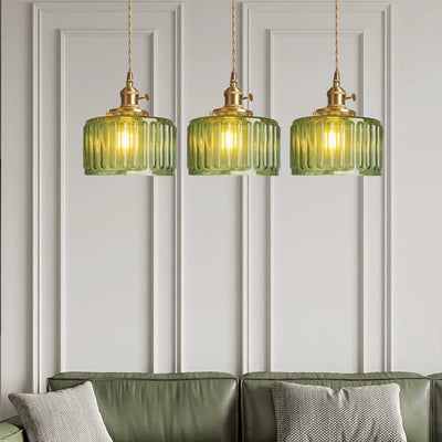 Vintage Glas-Hängelampe | Elegante Ottilia Lampe im Retro-Stil