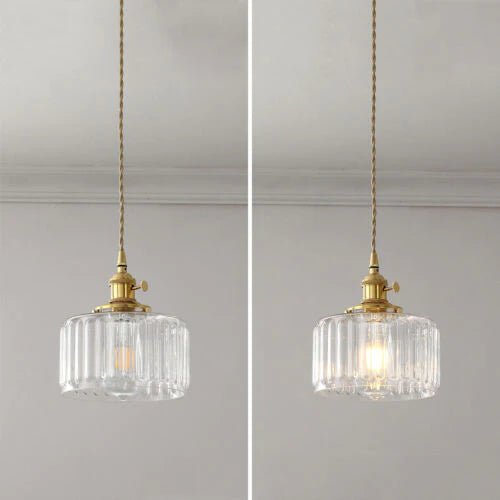 Vintage Glas-Hängelampe | Elegante Ottilia Lampe im Retro-Stil