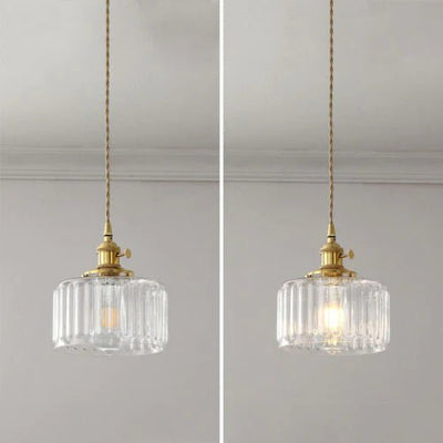 Vintage Glas-Hängelampe | Elegante Ottilia Lampe im Retro-Stil