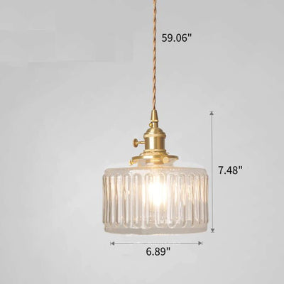 Vintage Glas-Hängelampe | Elegante Ottilia Lampe im Retro-Stil