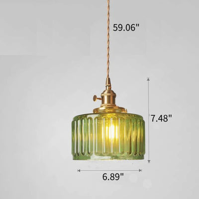 Vintage Glas-Hängelampe | Elegante Ottilia Lampe im Retro-Stil