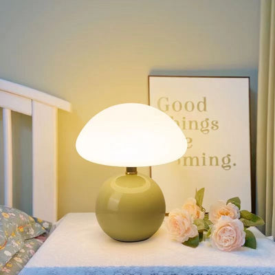 Bauhaus Pilzlampe Cremeweiß | Elegantes Lichtambiente pur
