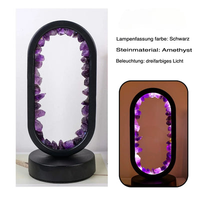 AuraStone Tischlampe | Naturstein & LED-Glow für Wohnräume