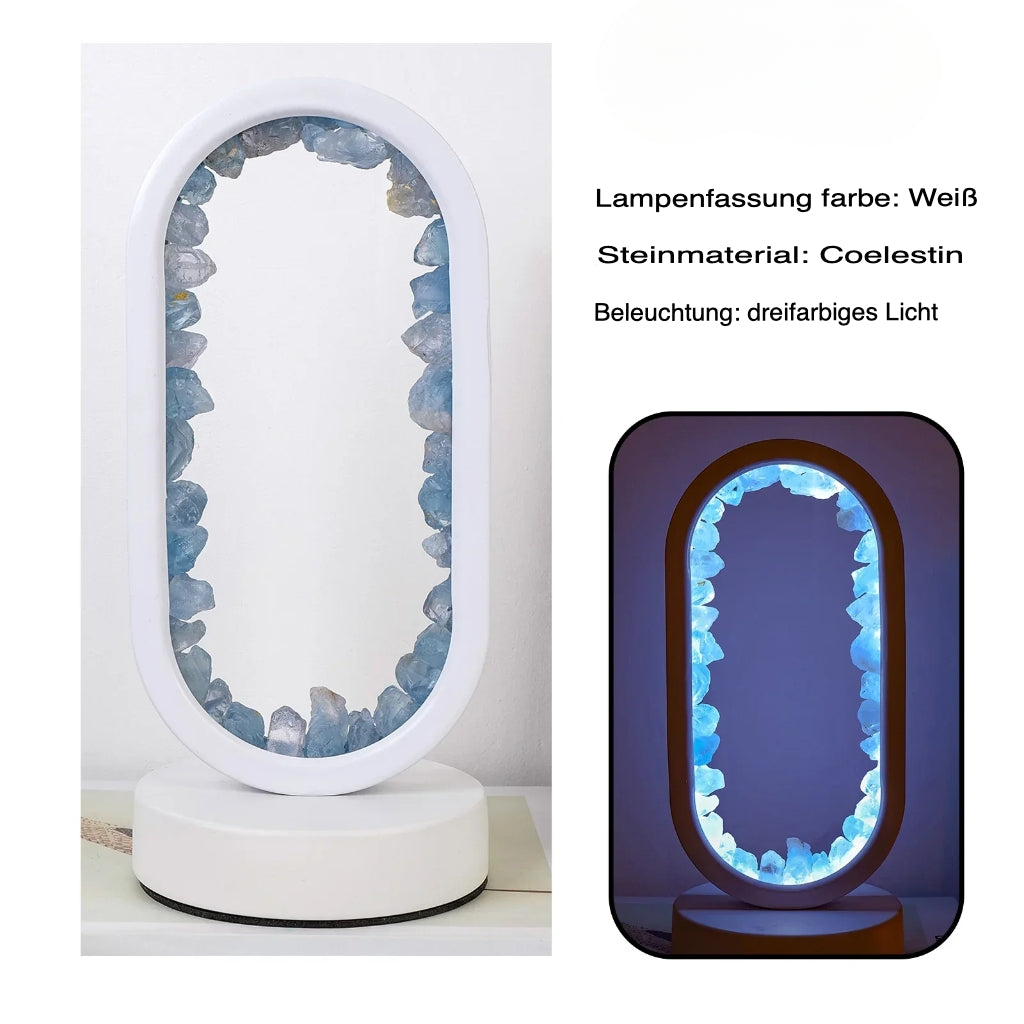 AuraStone Tischlampe | Naturstein & LED-Glow für Wohnräume
