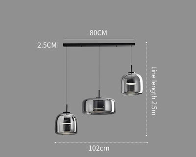 Param Luxus-Glaspendel | Elegante Hängeleuchte aus Glas & Metall