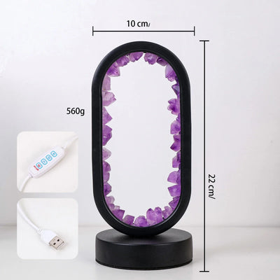 AuraStone Tischlampe | Naturstein & LED-Glow für Wohnräume