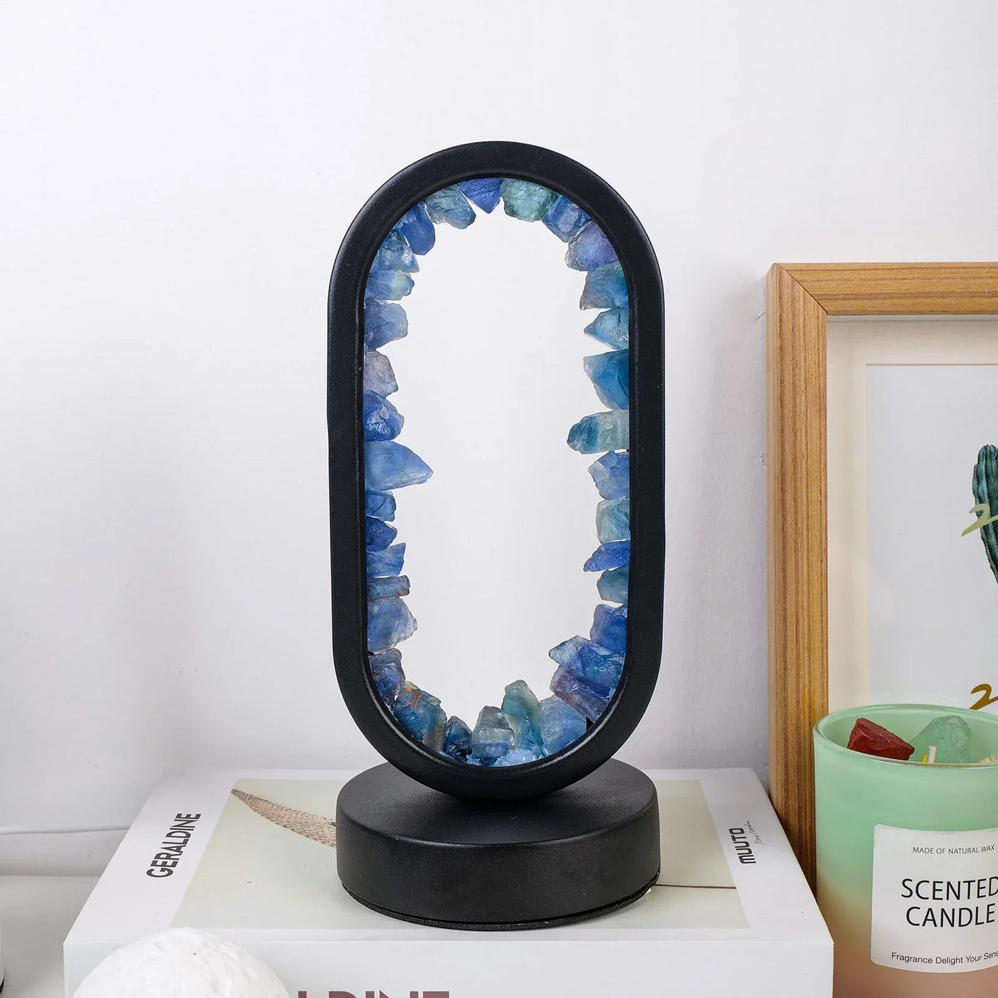 AuraStone Tischlampe | Naturstein & LED-Glow für Wohnräume